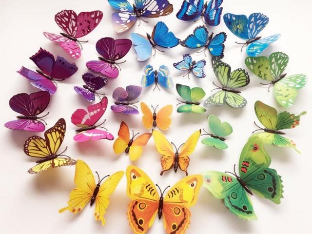 Stickers de las mariposas decorativos de diferentes colores